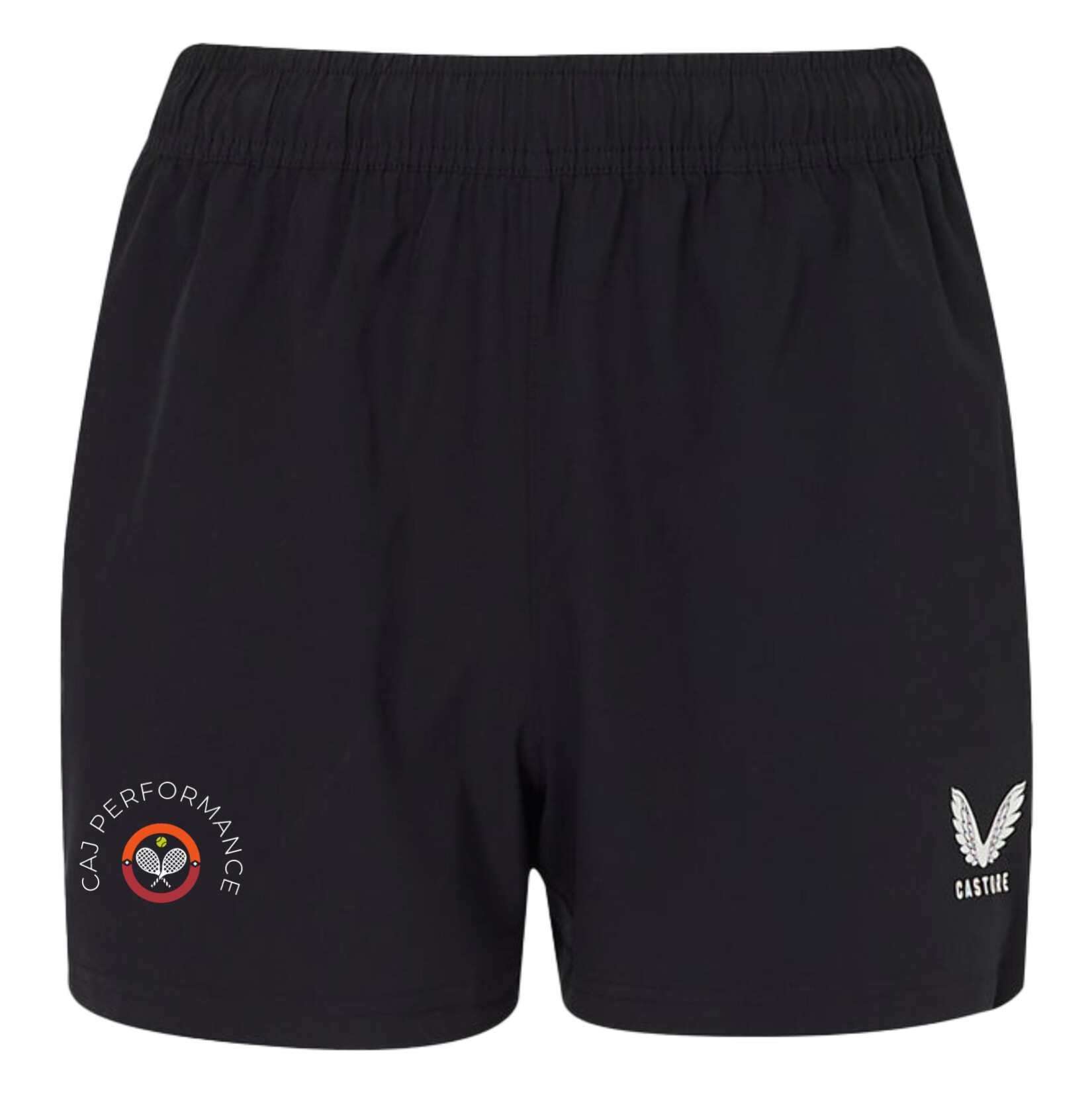 Castore Woven Womens Training Shorts (Zip Pockets) - Black/White