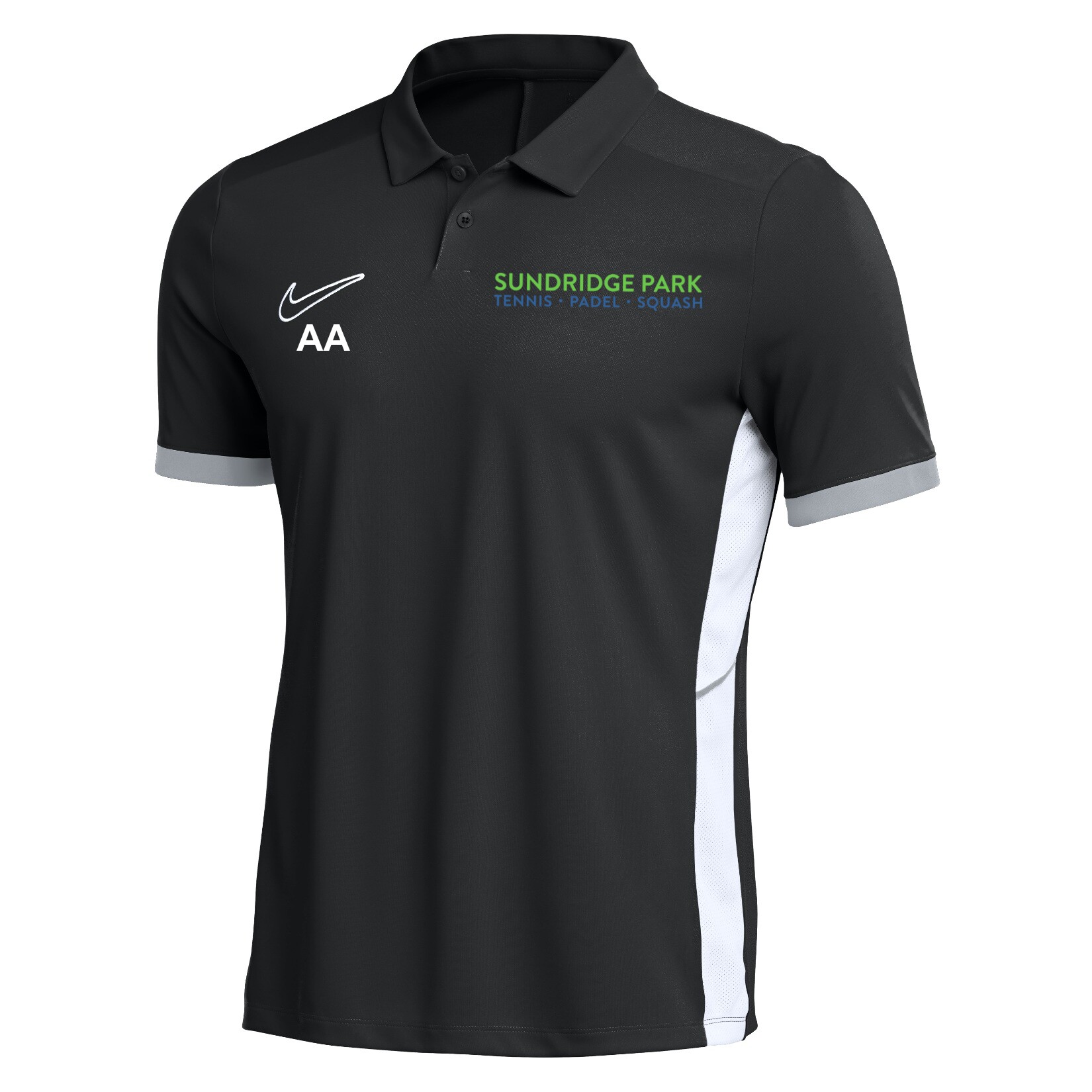 Nike Dri-FIT Academy 25 Polo - Black/White/White