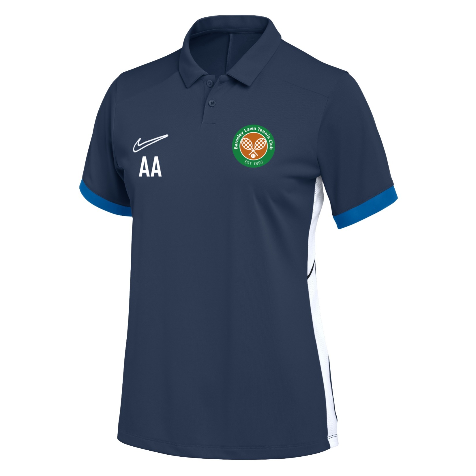 Nike Dri-FIT Academy 25 Polo (W) - Obsidian/Royal Blue/White