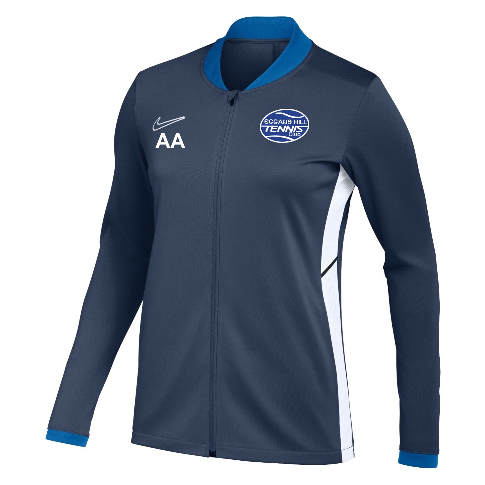 Nike Dri-FIT Academy 25 Knit Track Jacket (W) - Obsidian/Royal Blue/White