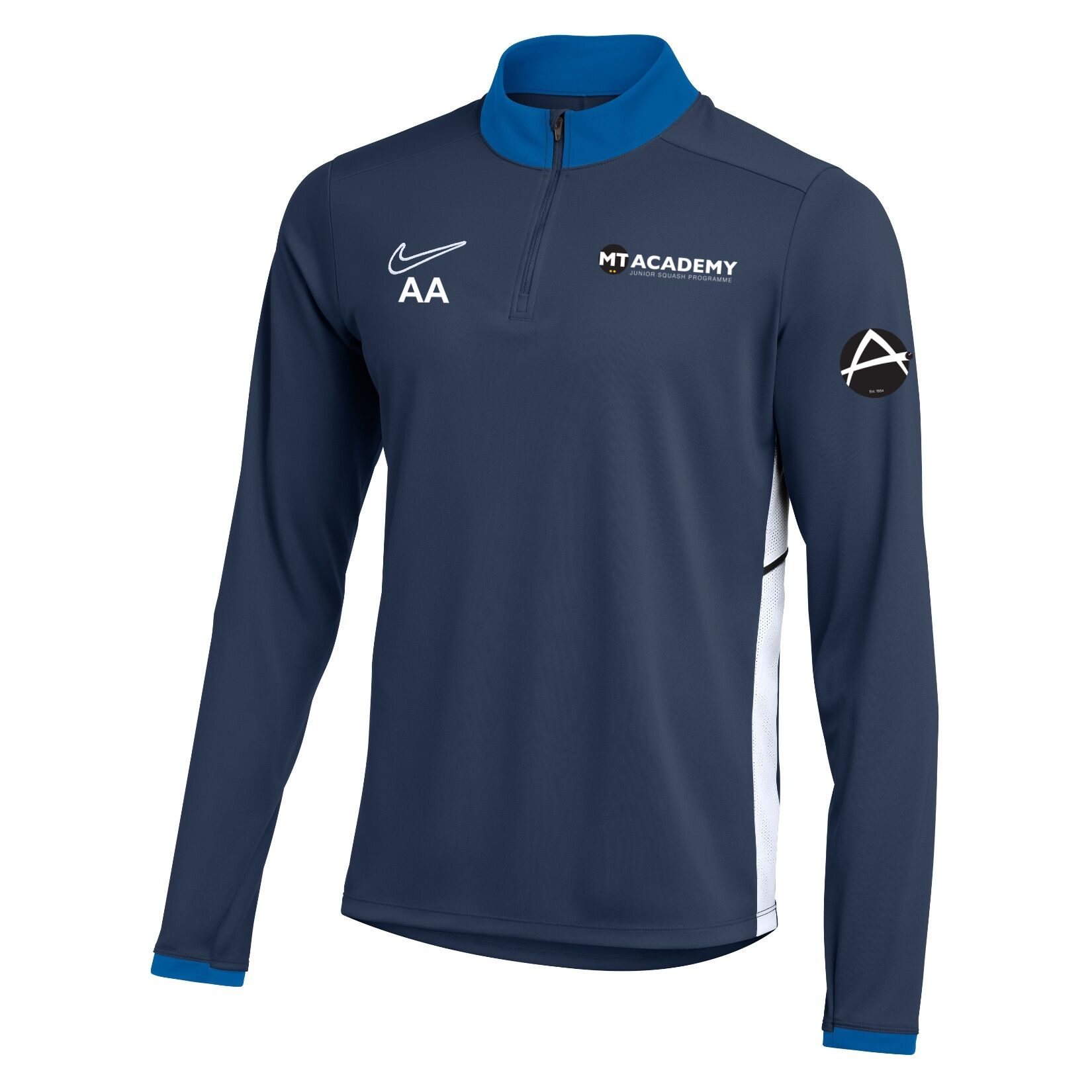 Nike Dri-FIT Academy 25 Drill Top - Obsidian/Royal Blue/White
