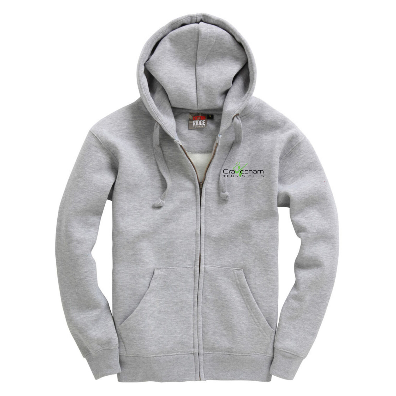 Cottonridge Premium Full Zip Hoodie - Grey