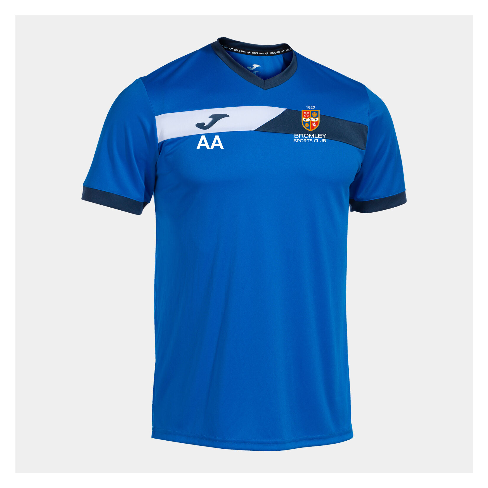 Joma Court Short-Sleeve T-Shirt - Royal Blue/Dark Navy/White