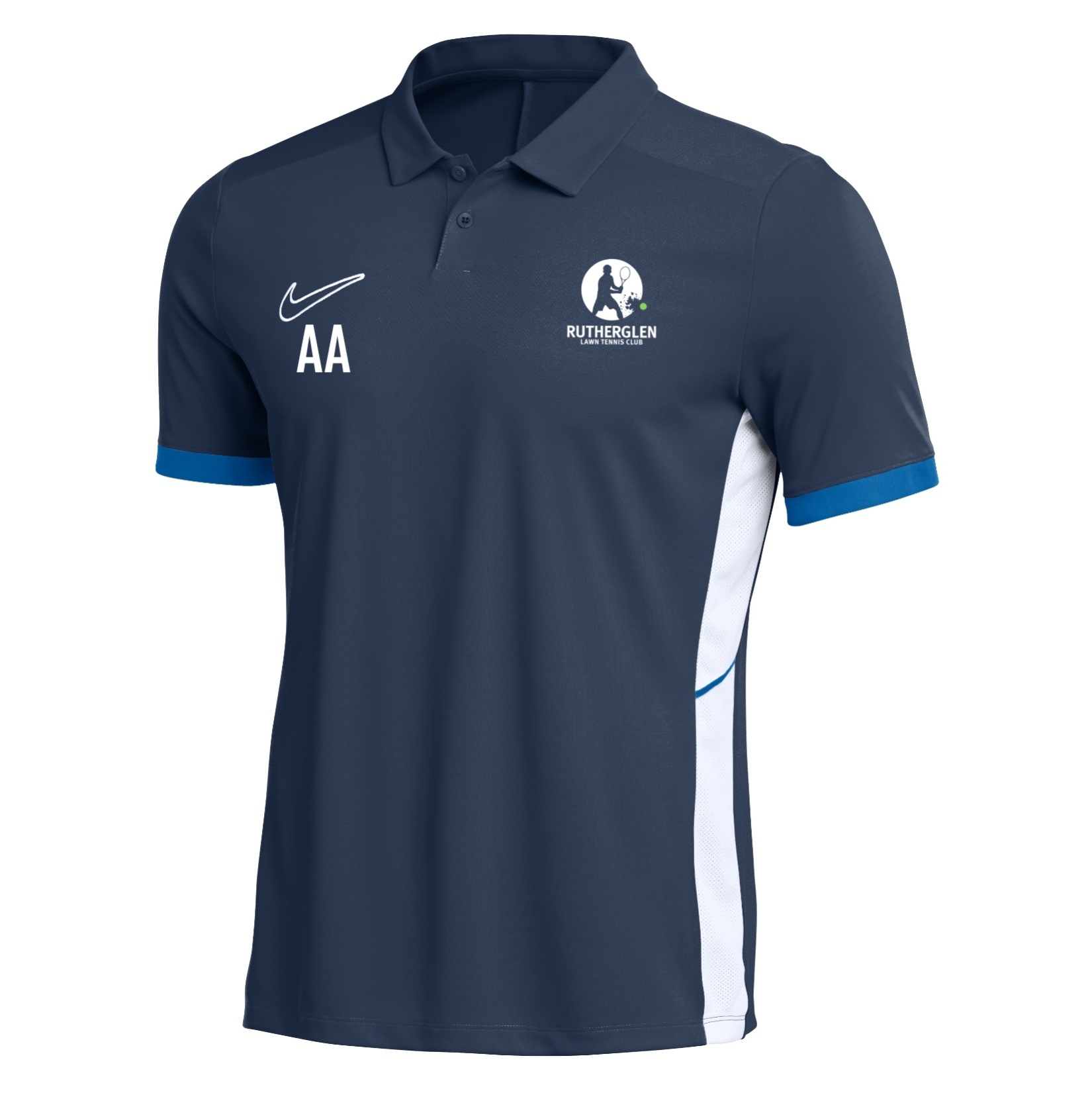 Nike Dri-FIT Academy 25 Polo - Obsidian/Royal Blue/White