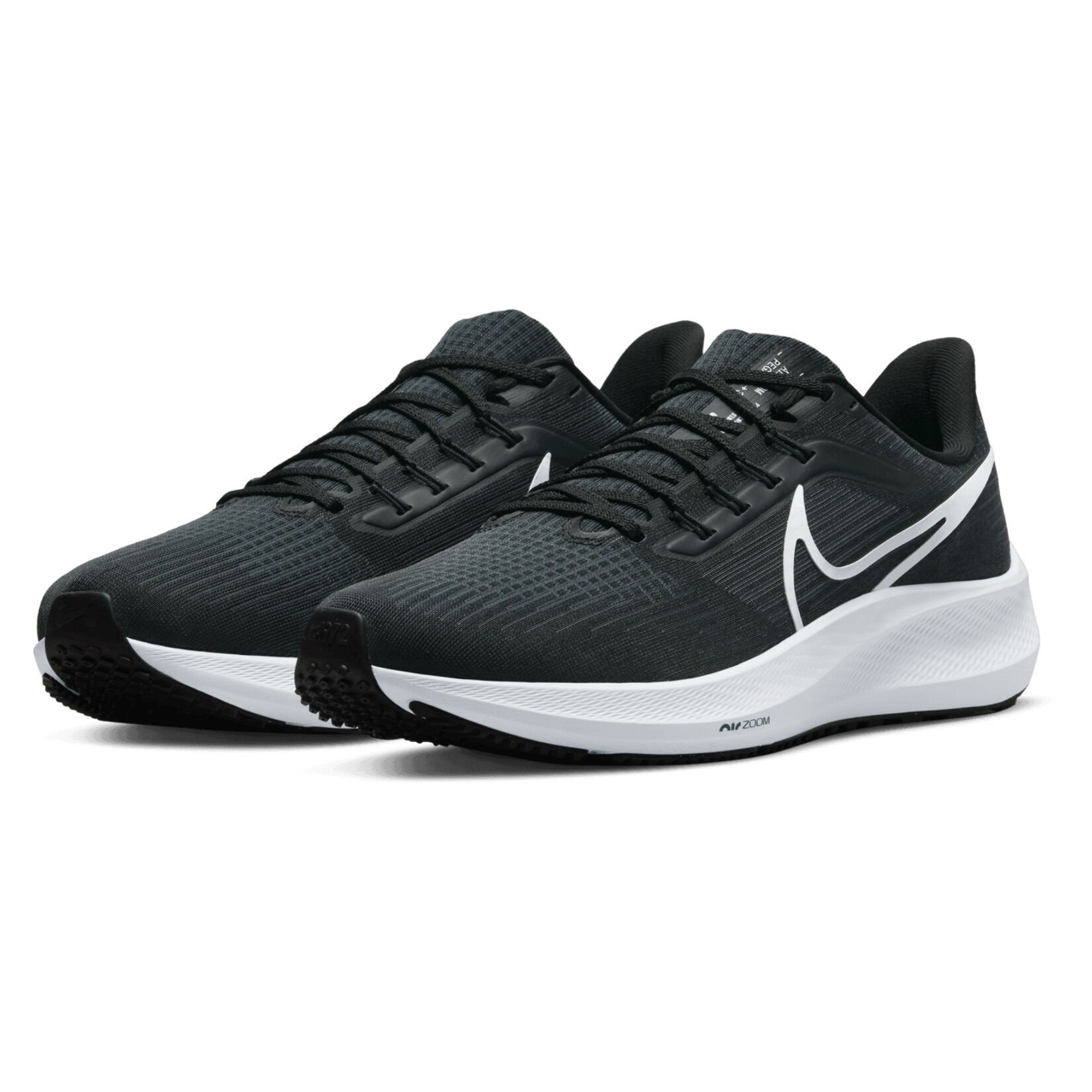 Nike Air Zoom Pegasus 39 Running Shoe - Black/White/Dark Smoke Grey