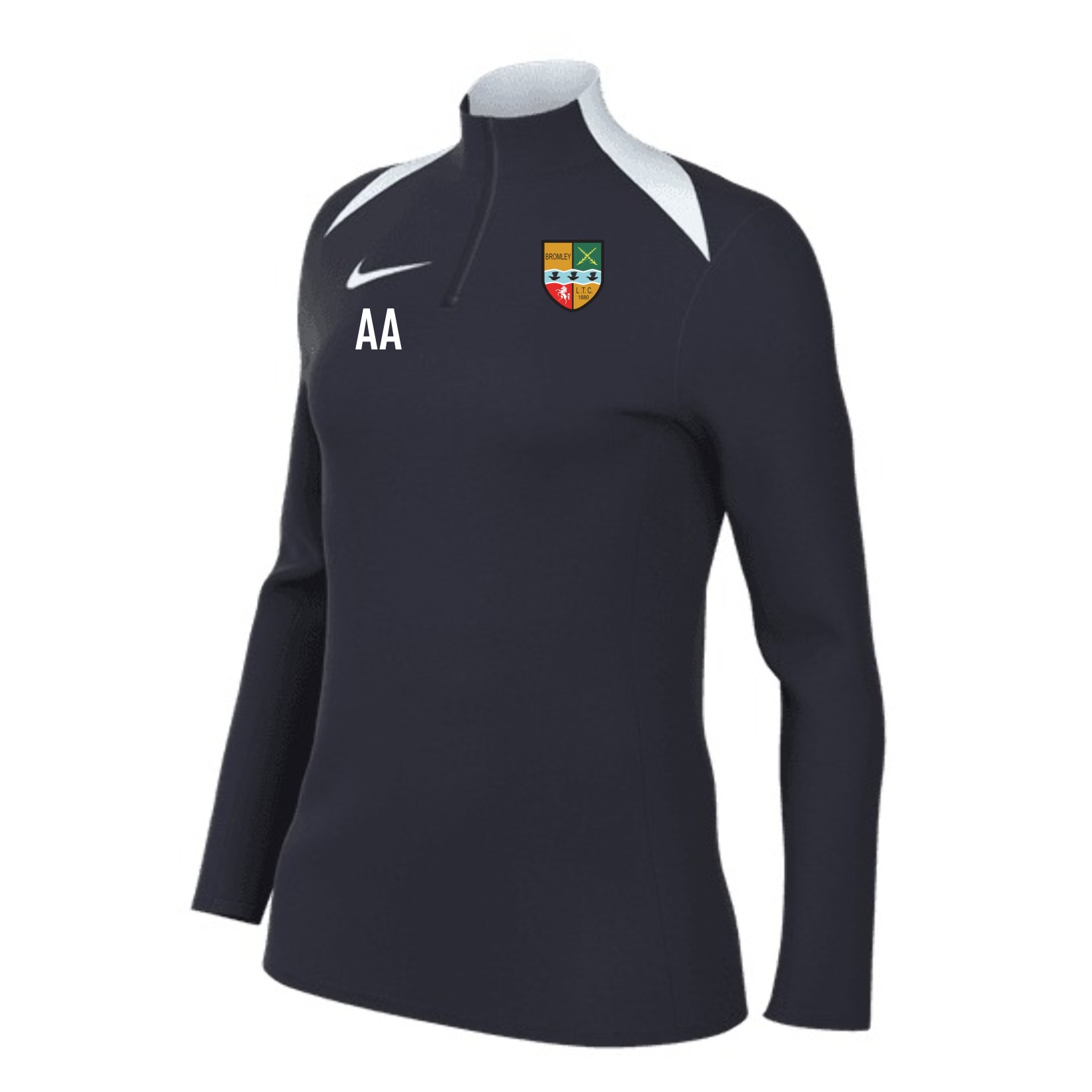 Nike Academy Pro 24 Womens Dri-FIT Drill Top (W) - Obsidian/Obsidian/White/White