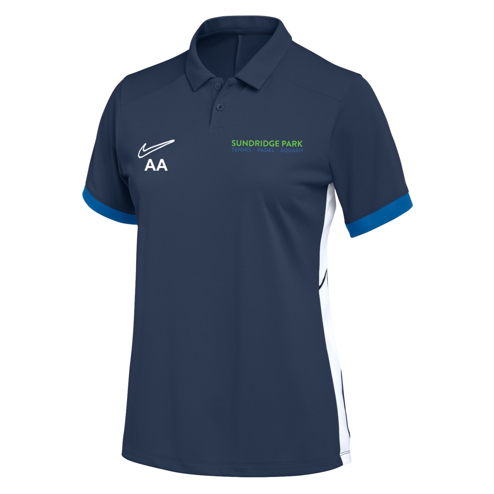 Nike Dri-FIT Academy 25 Polo (W) - Obsidian/Royal Blue/White