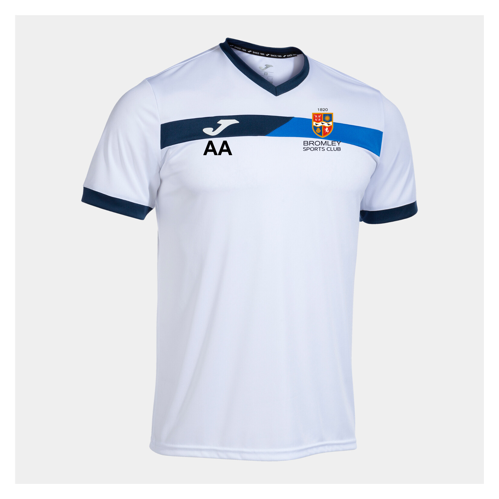 Joma Court Short-Sleeve T-Shirt - White/Royal Blue/Dark Navy