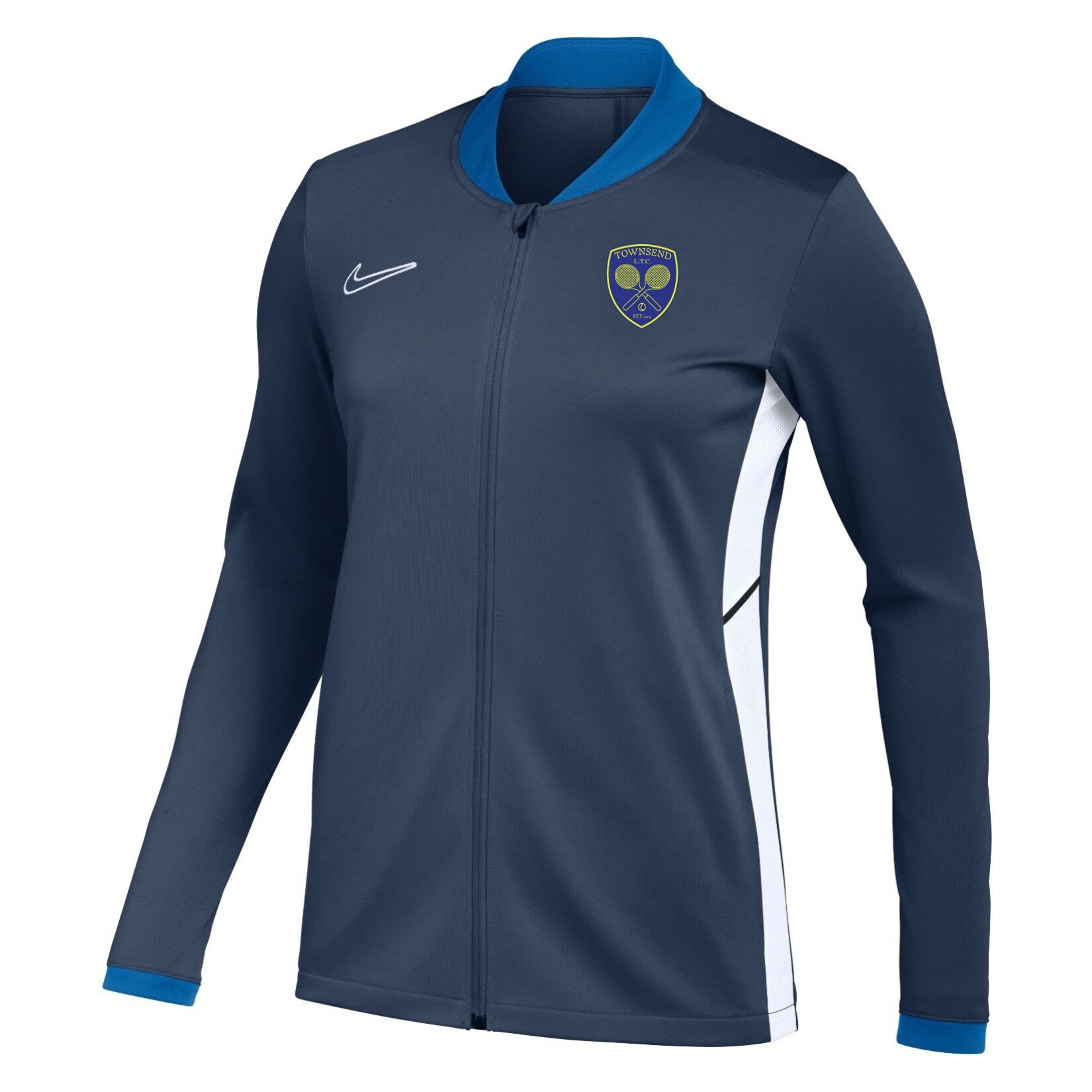 Nike Dri-FIT Academy 25 Knit Track Jacket (W) - Obsidian/Royal Blue/White