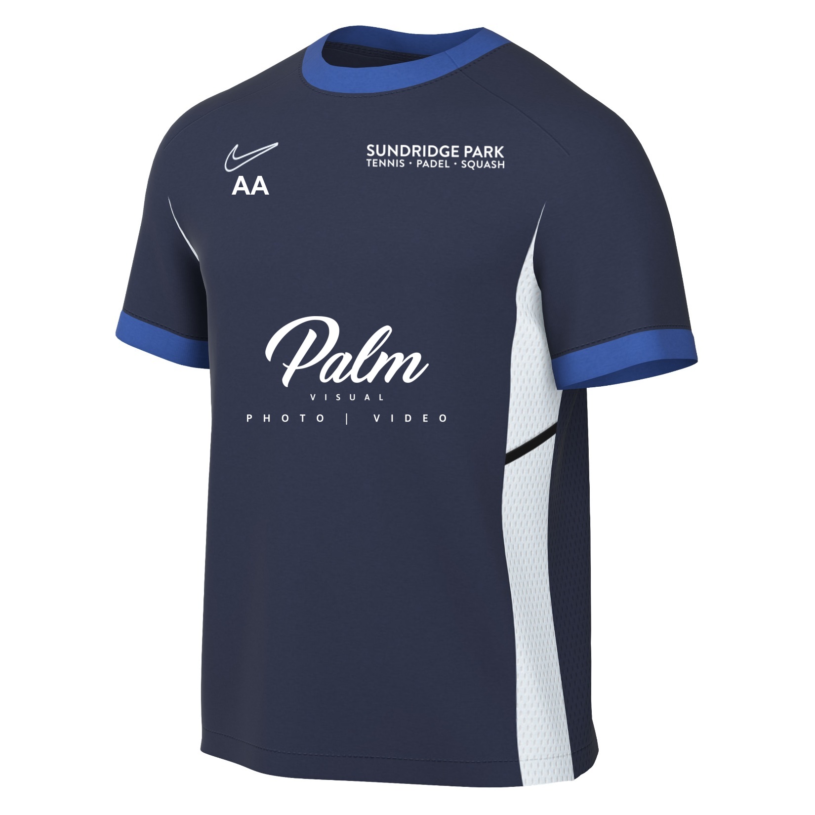 Nike Academy 25 Short-Sleeve Training Top - Obsidian/Royal Blue/White