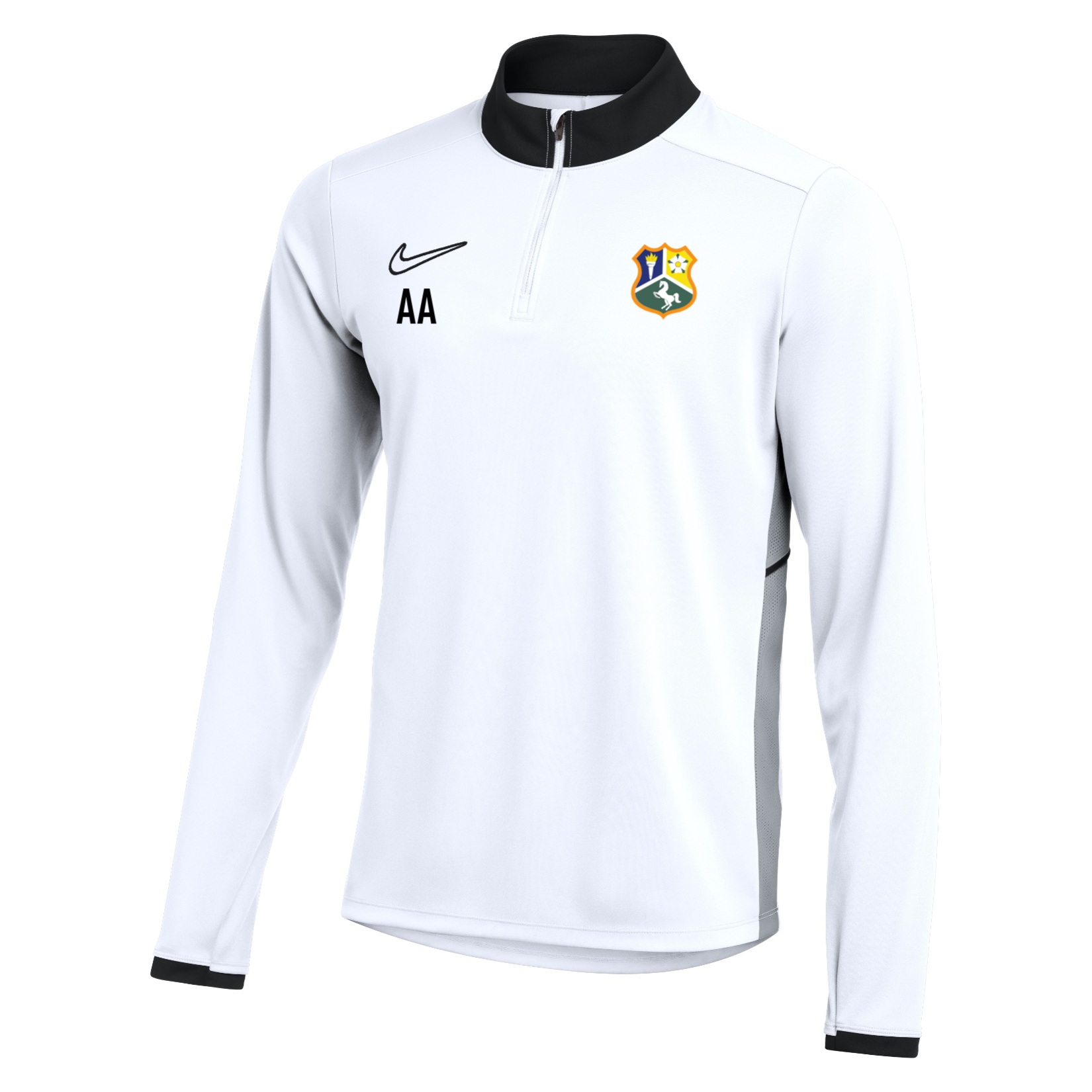 Nike Dri-FIT Academy 25 Drill Top - White/Black/Black