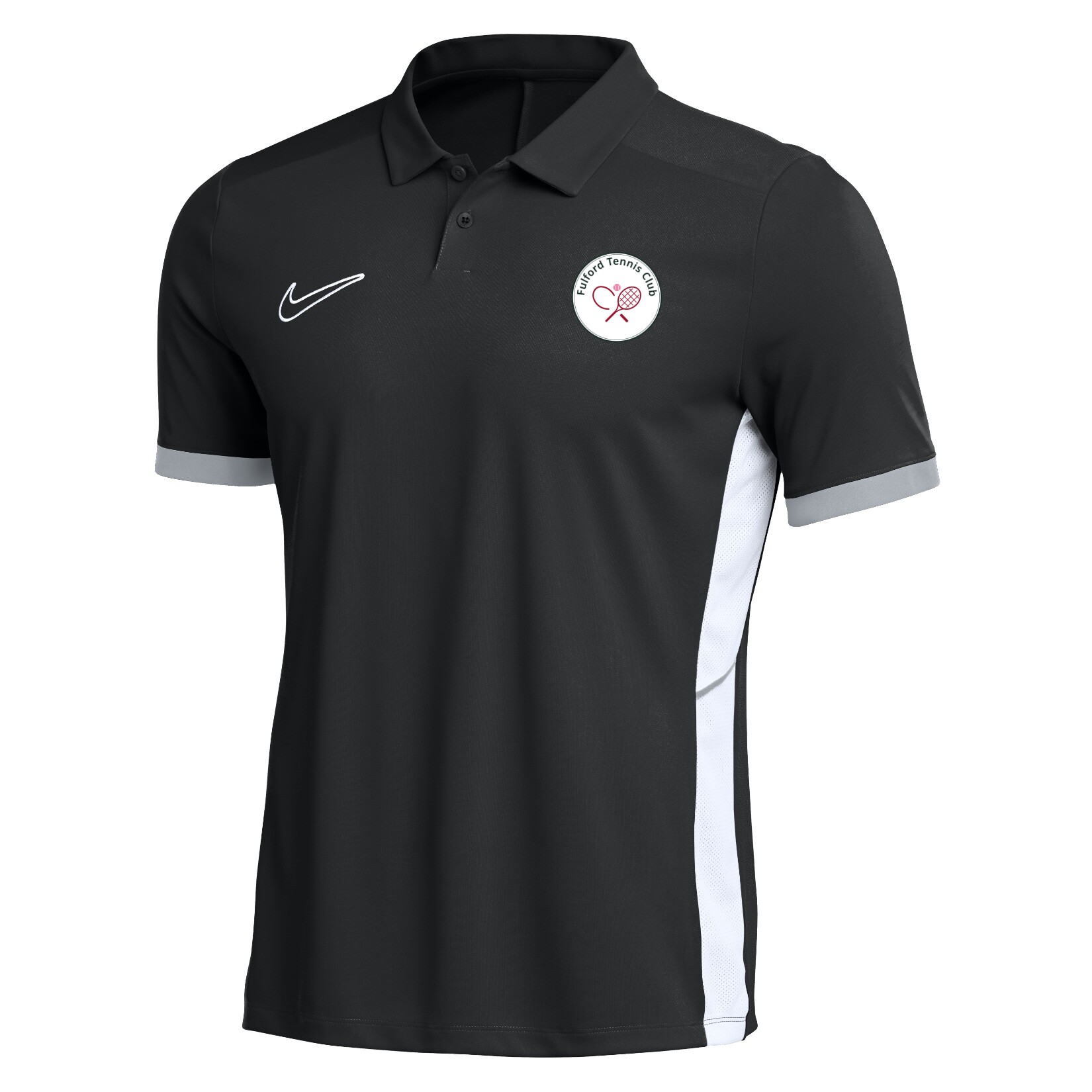 Nike Dri-FIT Academy 25 Polo - Black/White/White