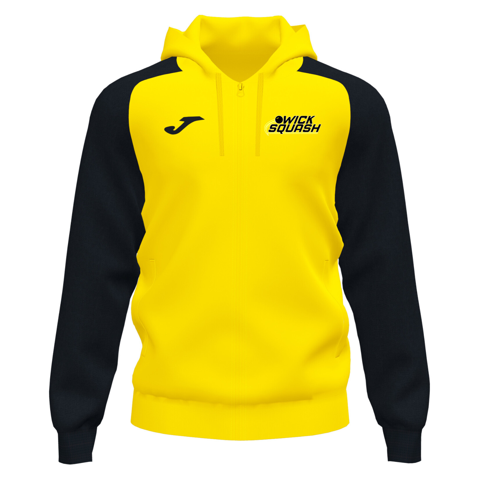 Joma Academy IV Zip Hoodie Jacket (M) - Yellow/Black