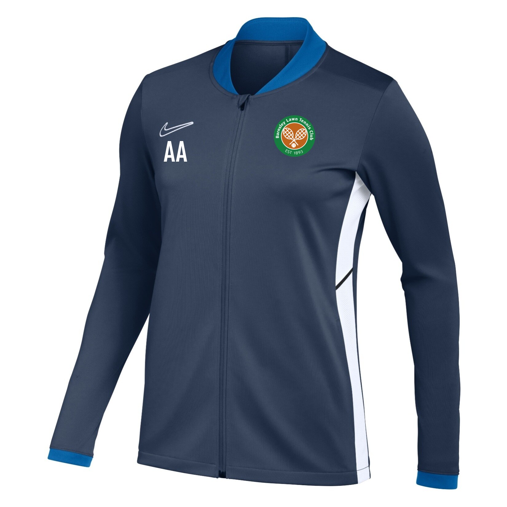 Nike Dri-FIT Academy 25 Knit Track Jacket (W) - Obsidian/Royal Blue/White