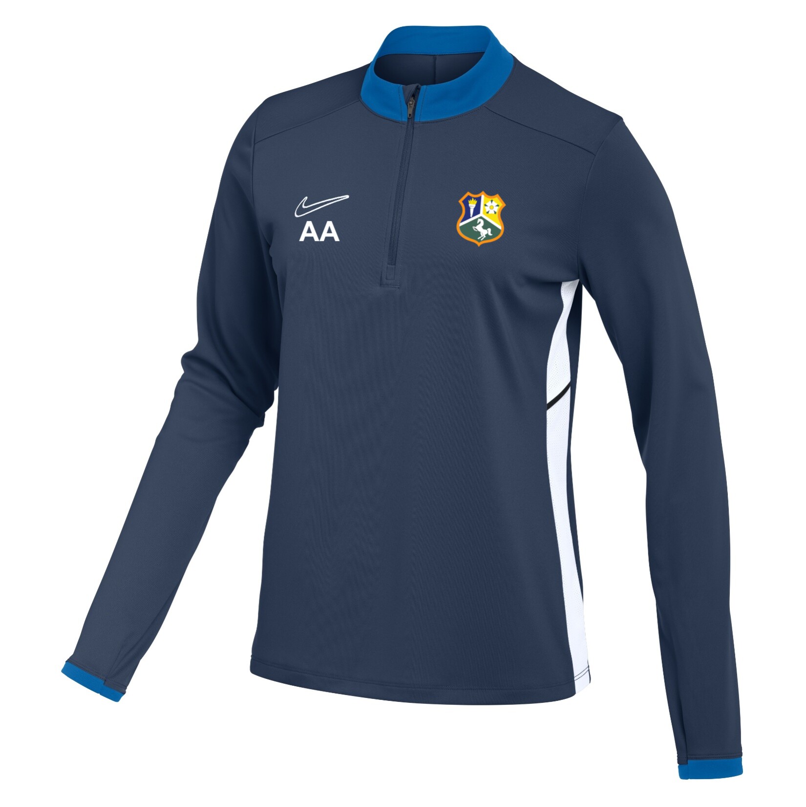 Nike Dri-FIT Academy 25 Drill Top (W) - Obsidian/Royal Blue/White