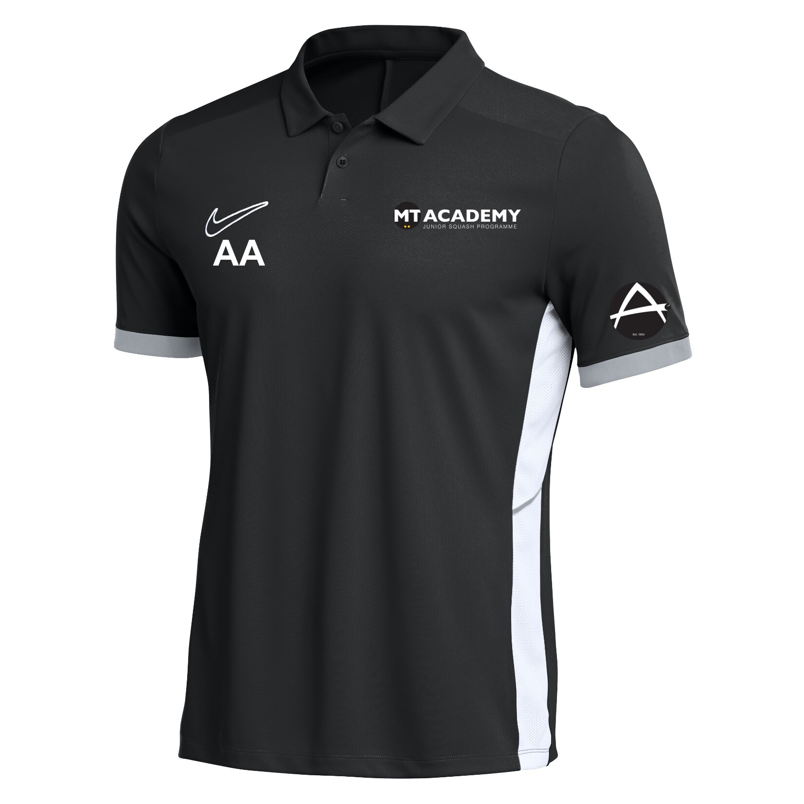 Nike Dri-FIT Academy 25 Polo - Black/White/White