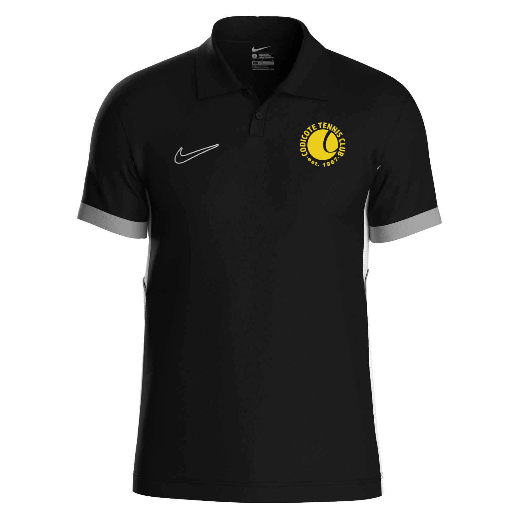 Nike Dri-FIT Academy 25 Polo - Black/White/White