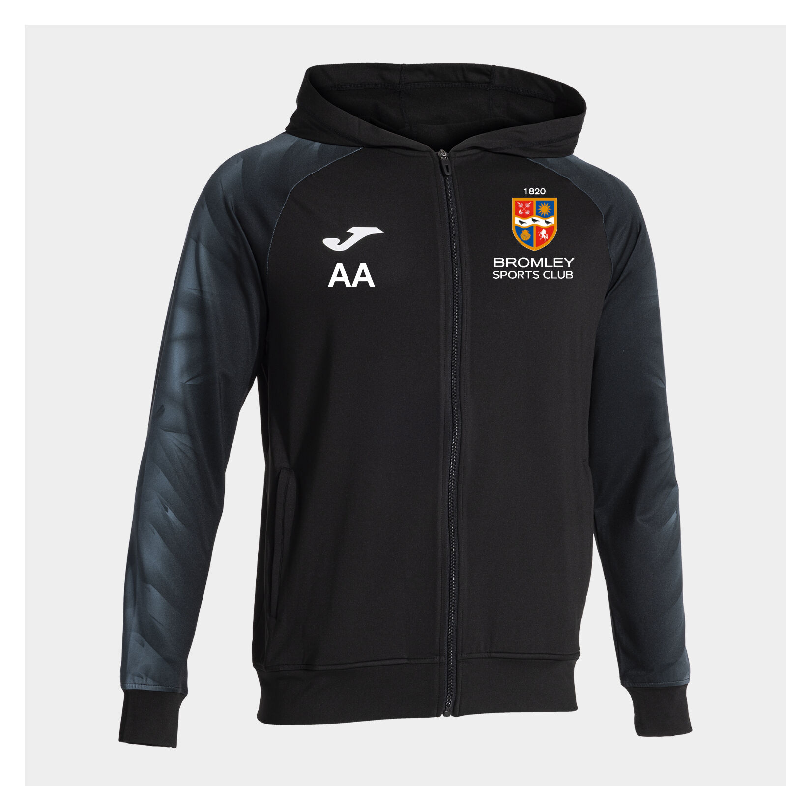 Joma Elite XI Zipped Hoodie - Black/White
