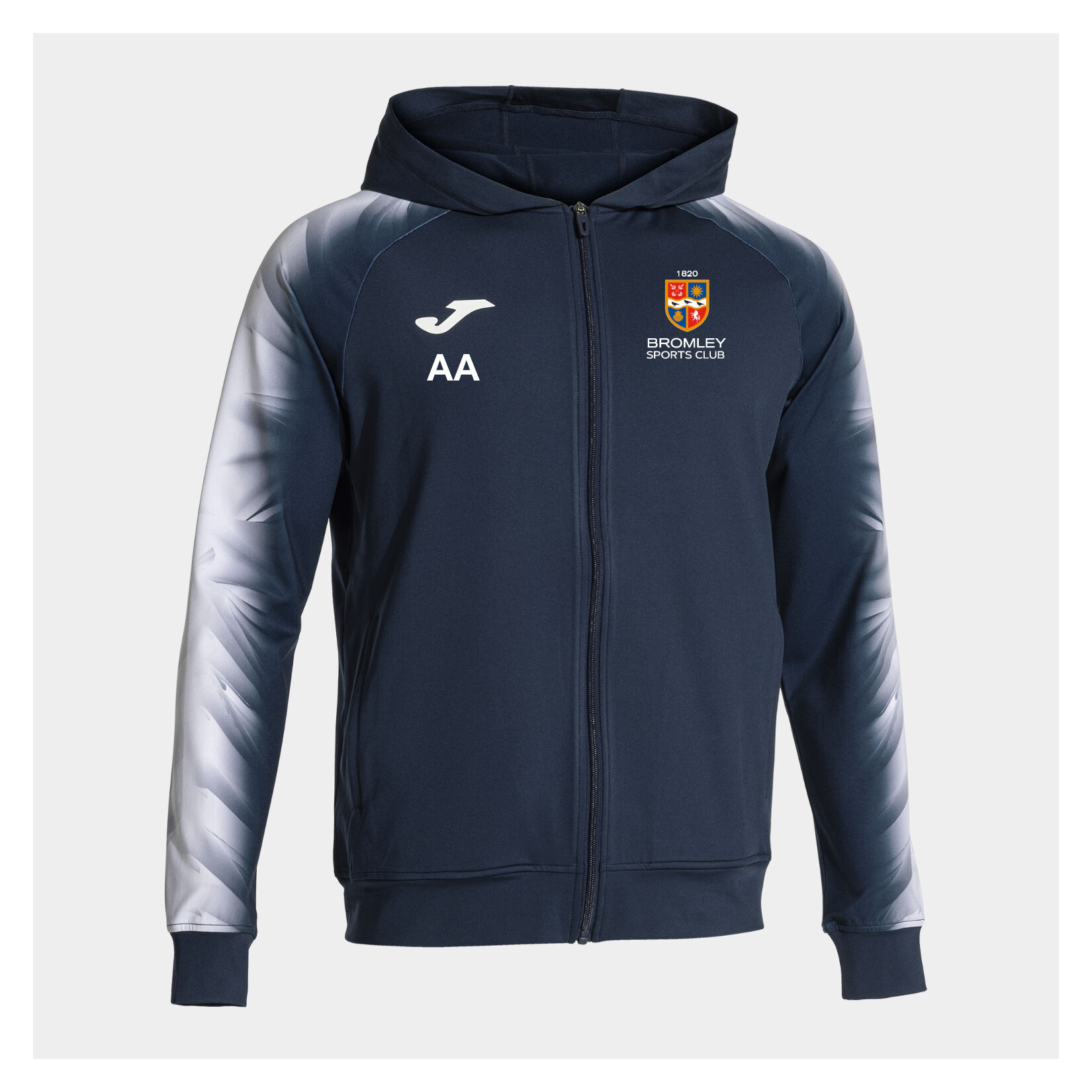 Joma Elite XI Zipped Hoodie - Dark Navy/White