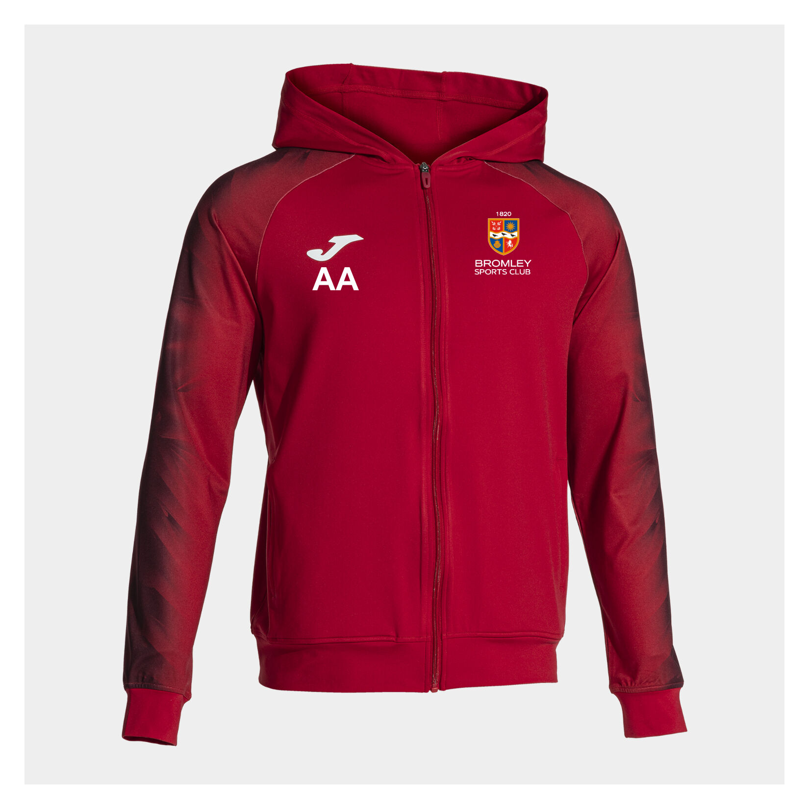Joma Elite XI Zipped Hoodie - Red/White