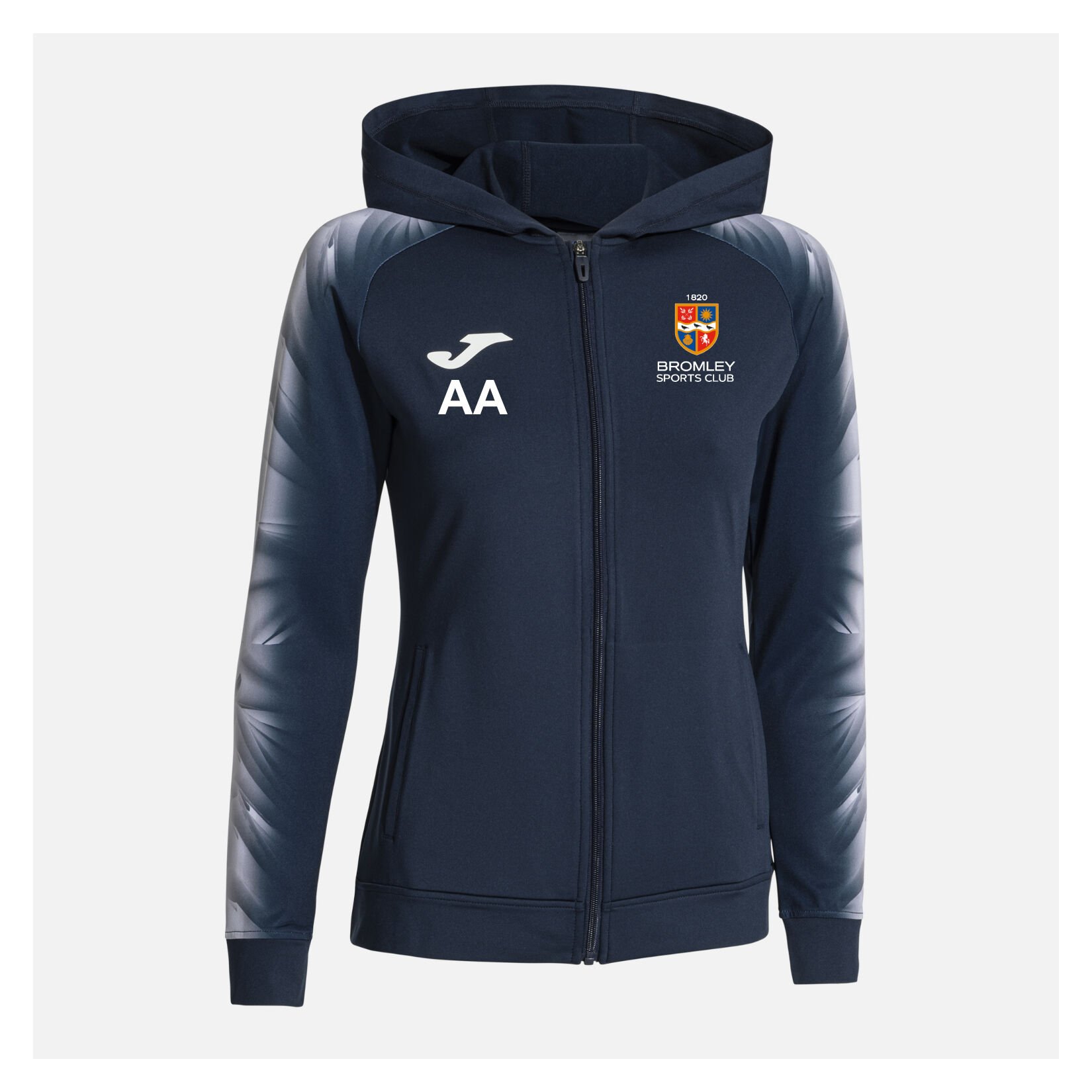 Joma Elite XI Womens Zipped Hoodie - Dark Navy/White
