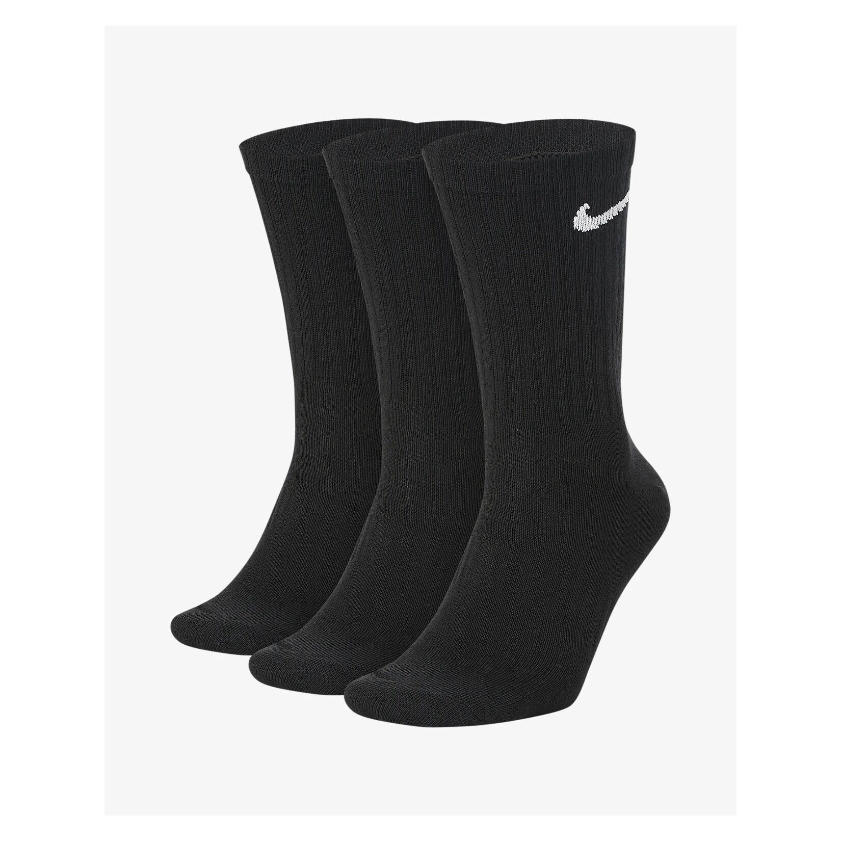Nike Everyday Lightweight Crew Training Socks (3 Pair) - Black/White