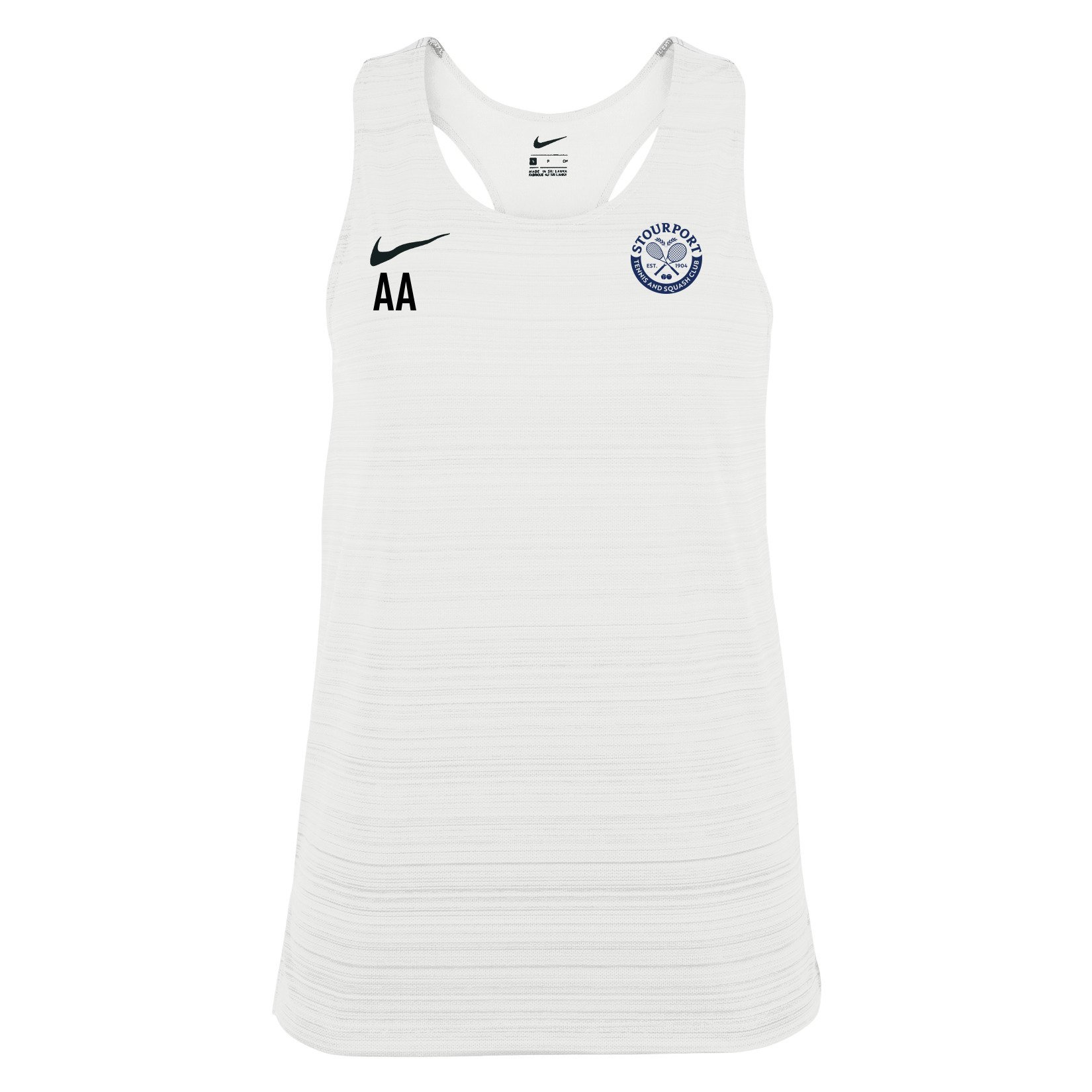 Zelus-Nike Dry Miler Singlet (W) - White/Black