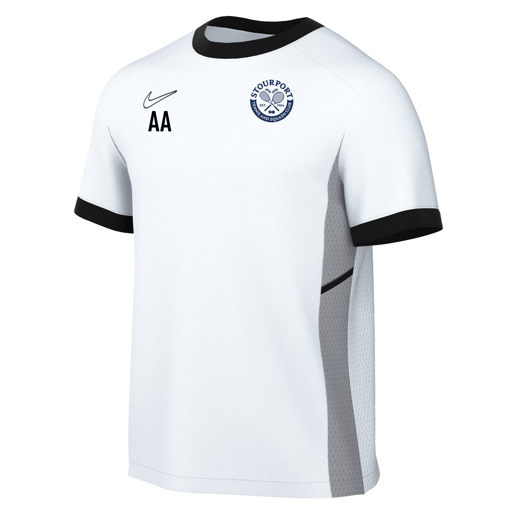 Nike Academy 25 Short-Sleeve Training Top - White/Black/Black