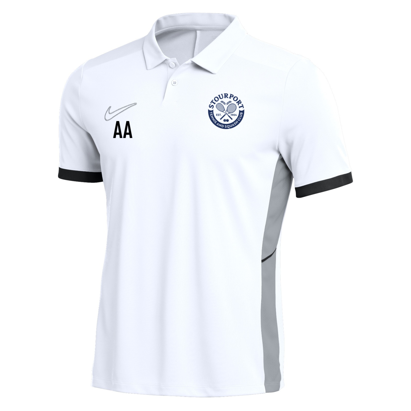 Nike Dri-FIT Academy 25 Polo - White/Black/Black