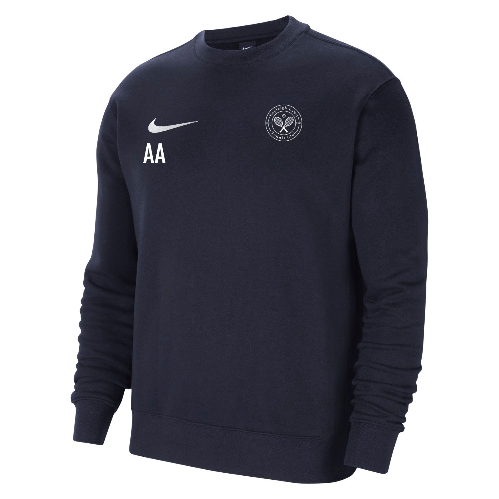 Nike Team Club 20 Fleece Crew Sweatshirt - Obsidian/White/White
