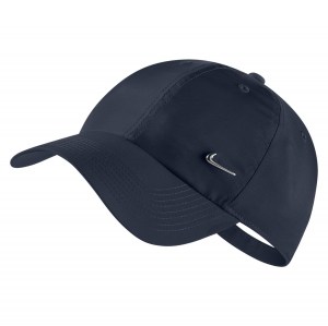 Nike 86 CAP METAL SWOOSH Obsidian-Metallic Silver