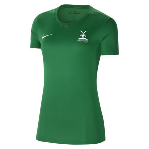 Nike Womens Park VII Dri-FIT Short Sleeve Shirt (W) Pine Green-White