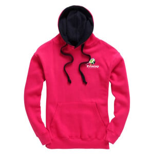 Heavyweight OH Contrast Hoodie Fuchsia-Navy