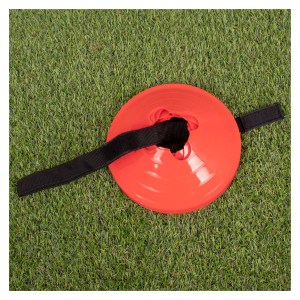 10 Saucer Cone Marker Set with Carry  Strap Red