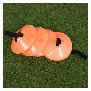 10 Saucer Cone Marker Set with Carry  Strap Fluo Orange