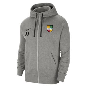 Nike Team Club 20 Fleece Full-Zip Hoodie (M) Dark Grey Heather-Black-Black