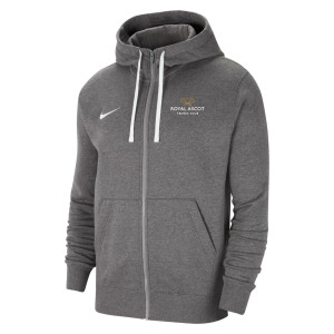 Nike Team Club 20 Fleece Full-Zip Hoodie (M) Charcoal Heather-White-White