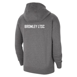 Nike Team Club 20 Fleece Full-Zip Hoodie (M) Charcoal Heather-White-White