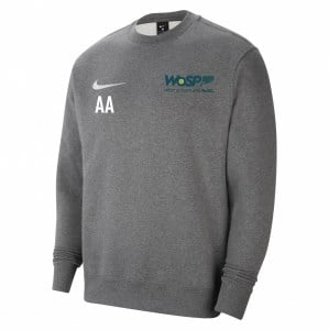 Nike Team Club 20 Fleece Crew Sweatshirt Charcoal Heather-White-White