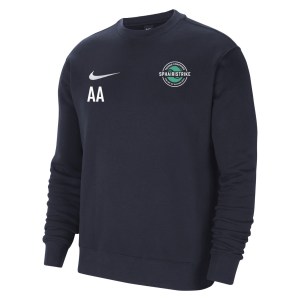 Nike Team Club 20 Fleece Crew Sweatshirt Obsidian-White-White