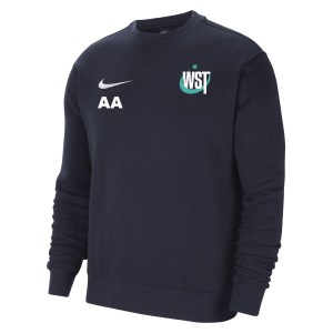 Nike Team Club 20 Fleece Crew Sweatshirt Obsidian-White-White