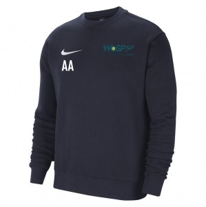 Nike Team Club 20 Fleece Crew Sweatshirt Obsidian-White-White