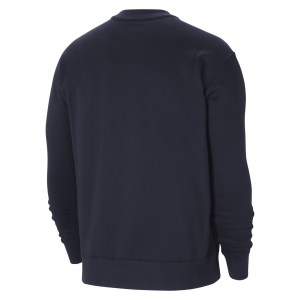 Nike Team Club 20 Fleece Crew Sweatshirt Obsidian-White-White