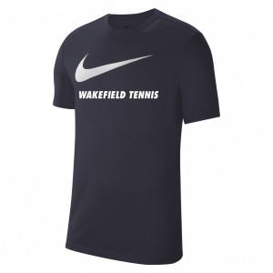 Nike Team Club 20 Swoosh Tee (M) Obsidian-White