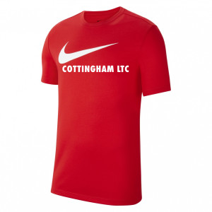 Nike Team Club 20 Swoosh Tee (M) University Red-White