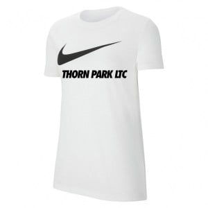 Nike Womens Team Club 20 Swoosh Tee (W) White-Black