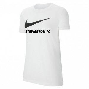 Nike Womens Team Club 20 Swoosh Tee (W) White-Black