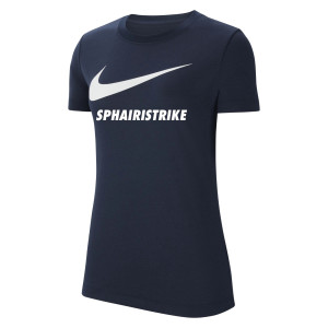 Nike Womens Team Club 20 Swoosh Tee (W) Obsidian-White