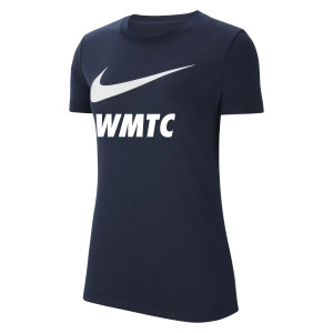 Nike Womens Team Club 20 Swoosh Tee (W) Obsidian-White