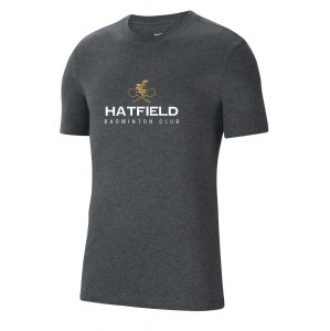 Nike Team Club 20 Cotton T-Shirt (M) Charcoal Heather-White